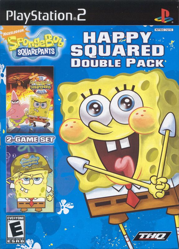 Spongebob SquarePants: Happy Squared Double Pack box art for Playstation 2